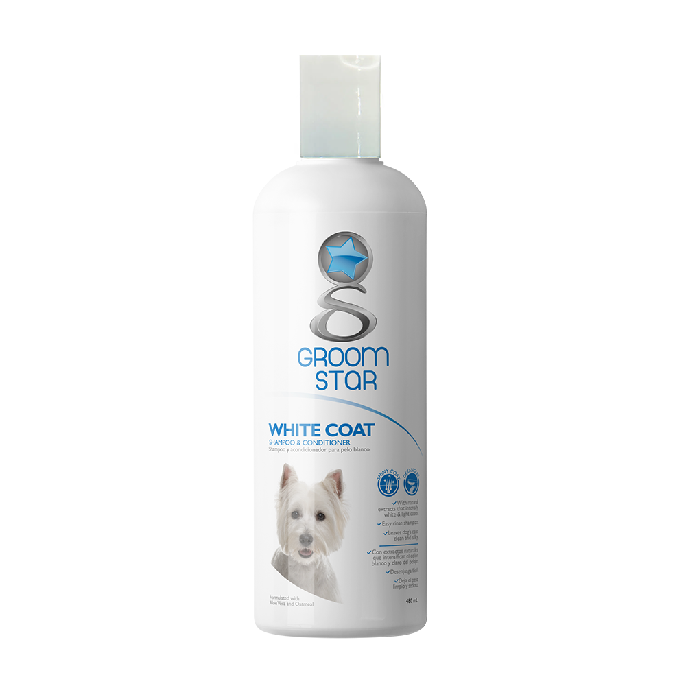 Groom Star Shampoo Pelo Blanco, 480 ml.
