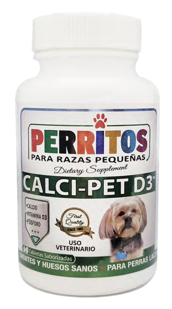 Perritos Calci Pet D3, 60 Tabletas