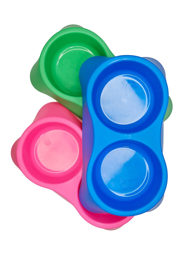 Plato Doble (Verde, Azul y Rosado)