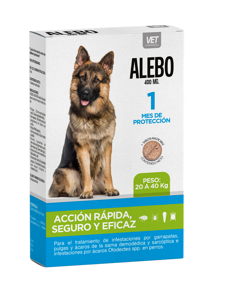 ALEBO de 20 - 40 kg.  Protección 1 mes