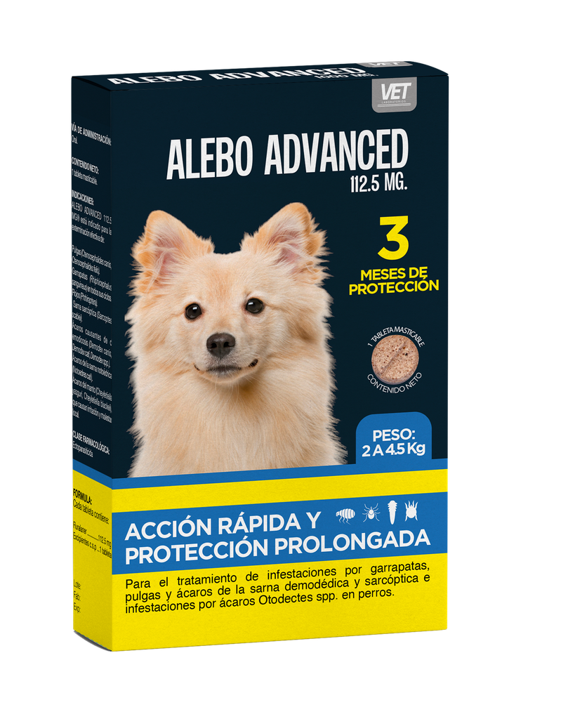 ALEBO de 2 - 4.5 kg.  Protección 3 Meses. 