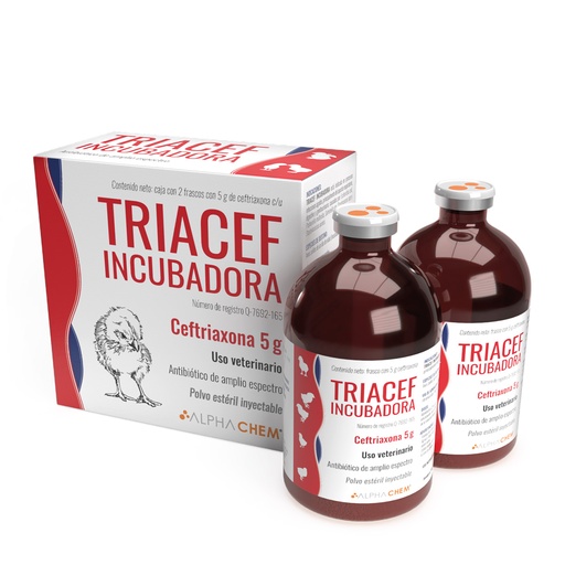 [Chem0005] Triacef Incubadora C, 2 Frascos 5 g.