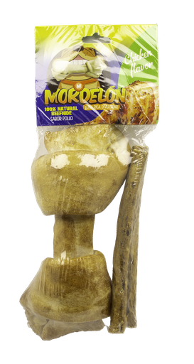 [7-401063-401668] Mordelon 1 Hueso Grande y 2 Twist de Carnaza Pollo