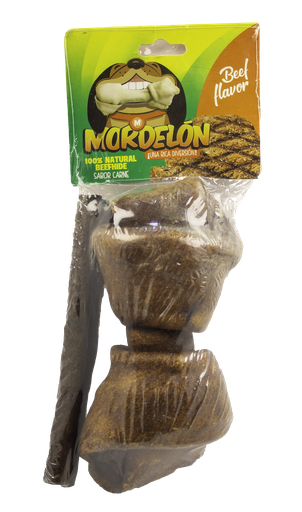 [7-401063-401682] Mordelon 1 Hueso Pequeño y 2 Twist de Carnaza Carne