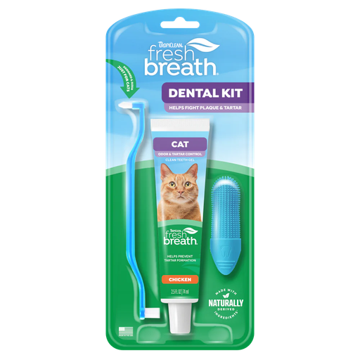 [645095-003200] Kit Aliento Fresco Control de Sarro y Placa Gato (Cepillo+Dedal+Gel)