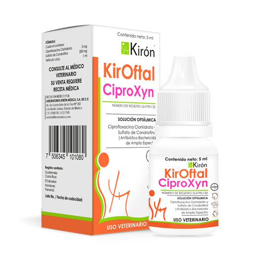 [7-506345-101080] KirOftal Ciproxyn, Solucion Oftalmica 5 ml.