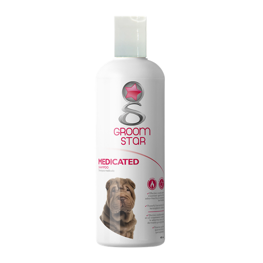 [7-401063-401958] Groom Star Shampoo Medicado, 480 ml.