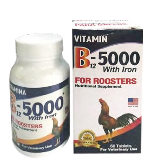 [714193-509393] B12-5000 Mega + Hierro, 60 Tabletas